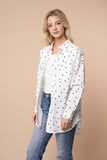 Polka Heart Cotton Button Up Top