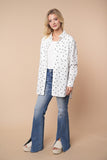 Polka Heart Cotton Button Up Top