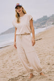 Cream Two Piece French Terry Set