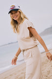 Cream Two Piece French Terry Set