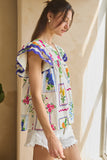 Fruit Garden Print Top