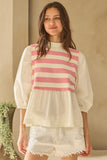 Pink Stripe Twofer Top