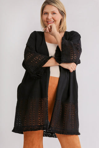 Crochet Linen Cardigan