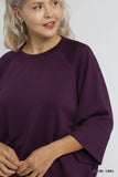 Luxe 3/4 Sleeve Top in Plum