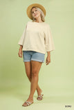 Luxe 3/4 Sleeve Top in Ecru