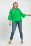 Luxe 3/4 Sleeve Top in Green