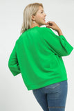 Luxe 3/4 Sleeve Top in Green