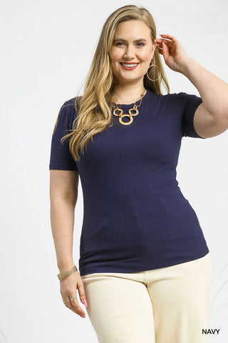 Second Skin Tee in Navy