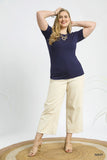Second Skin Tee in Navy