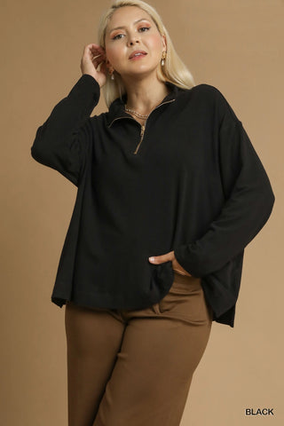 Half Zip Cotton Pullover