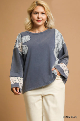 French Terry Patchwork Sweater