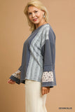 French Terry Patchwork Sweater