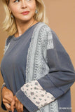 French Terry Patchwork Sweater