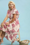 Pink Floral Cotton Midi/Maxi Dress