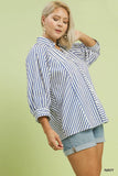 Multi Directional Stripe Button Down Top