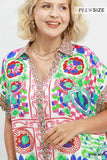 Multi Colour Print Shirt Dress