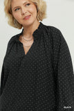 Polka Dot Bubble Hem Top