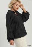 Polka Dot Bubble Hem Top
