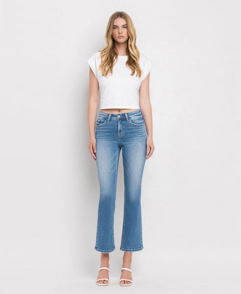 Medium Wash Flare Ankle Jean