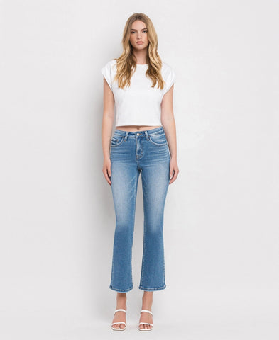 Medium Wash Flare Ankle Jean