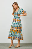 Multi Colour Abstract Print Maxi