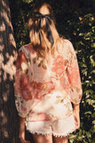 Mesh Cream Floral Top