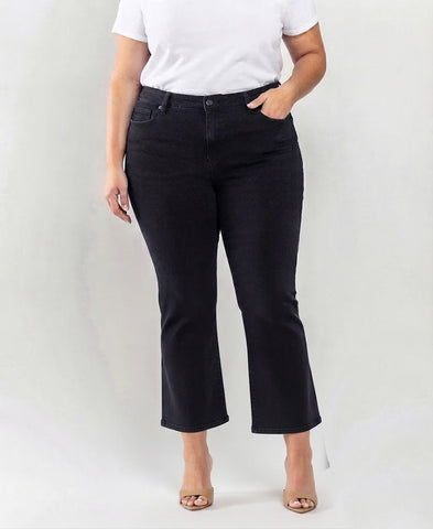 Flare Ankle Jean in Black