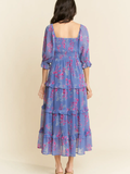 Periwinkle Chiffon Tiered Dress