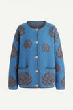 Blue Floral Cozy Cardi