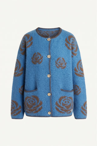 Blue Floral Cozy Cardi