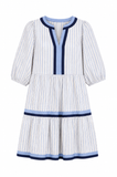 Stripe Contrast Blue Stripe Dress