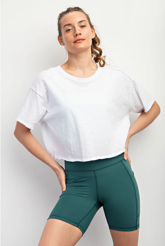 Cotton Slub Crop Tee
