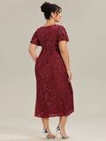 Sequin Mermaid Formal Dress in Wine