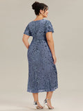 Sequin Mermaid Formal Dress in Dusty Blue