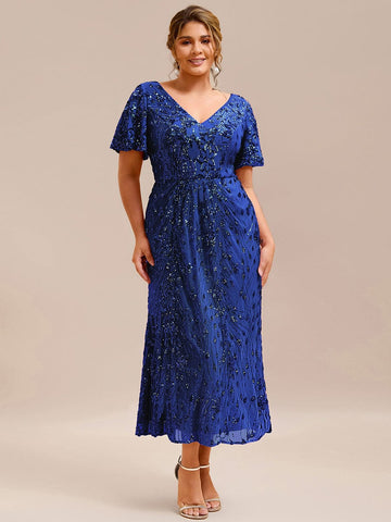 Sequin Mermaid Formal Dress in Royal Blue