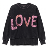 Crochet Lace Love Top in Ash Black