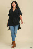 Mineral Wash Cotton Tunic in Ash