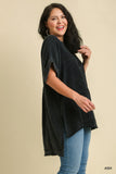 Mineral Wash Cotton Tunic in Ash