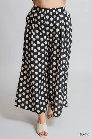 Polka Dot Wide Leg Pants