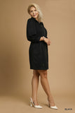 Luxe Drawstring Zip Up Dress