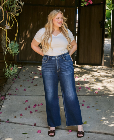 High Rise Wide Leg Denim
