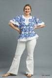Eyelet Embroidered Peasant Top