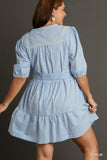 Blue & White Stripe Cotton Dress