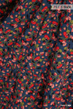 Navy Floral Corduroy Dress