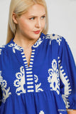 Cobalt Bloom Midi Dress