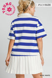 Royal Stripe Pleat Dress