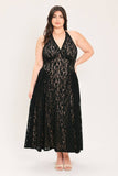 Halter Lace Midi Dress