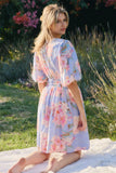 Periwinkle Floral & Eyelet Dress