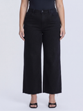 Black Wide Leg Crop Denim