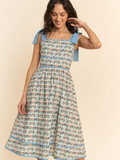 Kitty Cat Print Cotton Midi